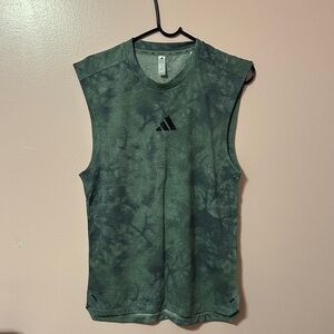Adidas Forest Green Tie-Dye Tank Top